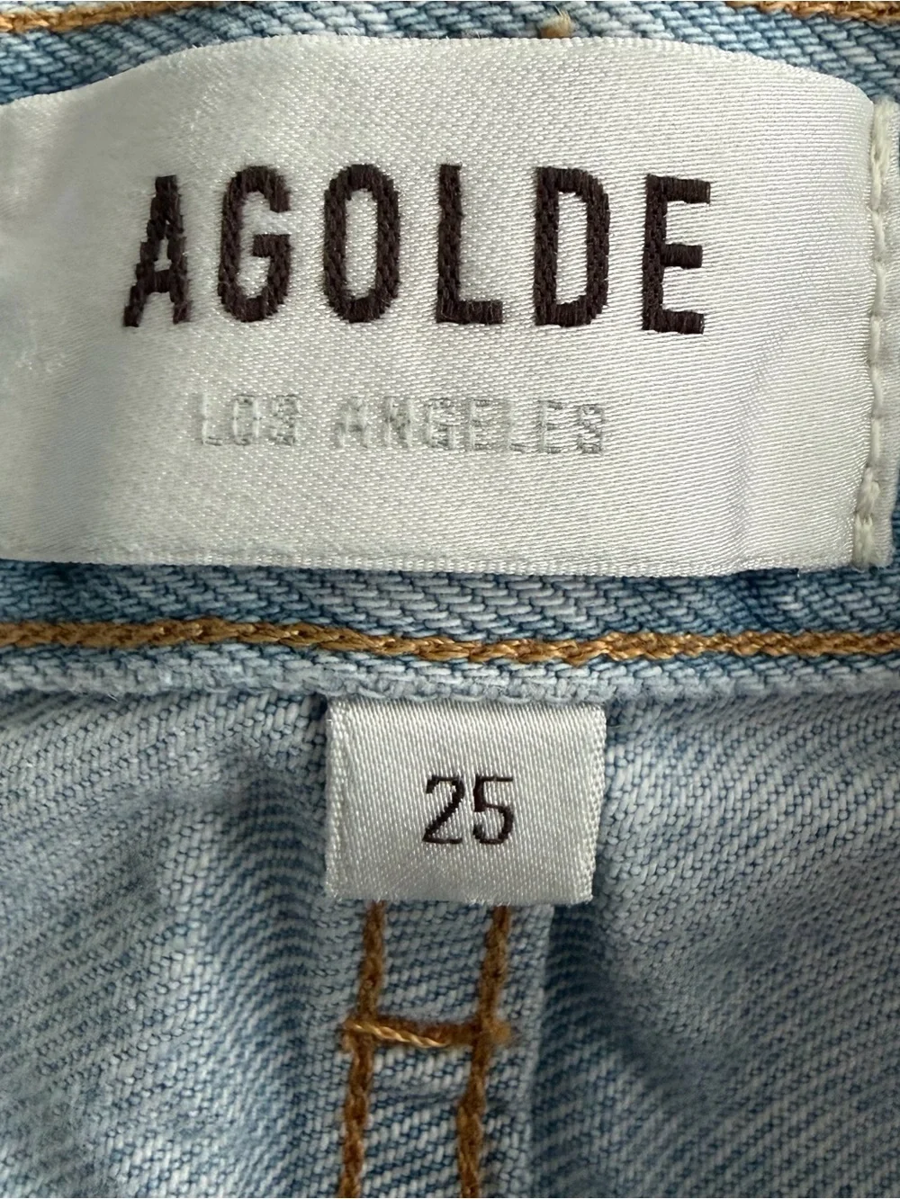 Agolde Women's Light Blue High-Rise Denim Shorts